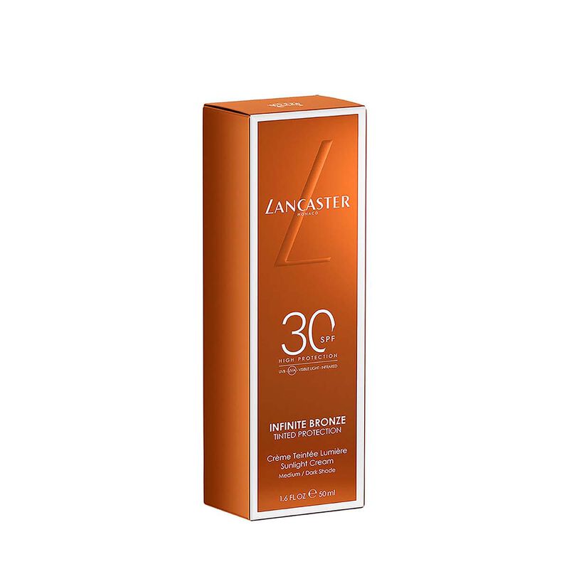 lancaster infinite bronze tinted protection sunlight cream spf30