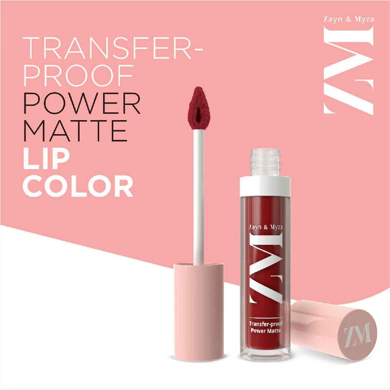 zayn and mayza transferproof power matte finish lip colour