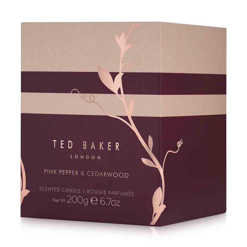 ted baker ted residence pink pepper & cedarwood candle 200g