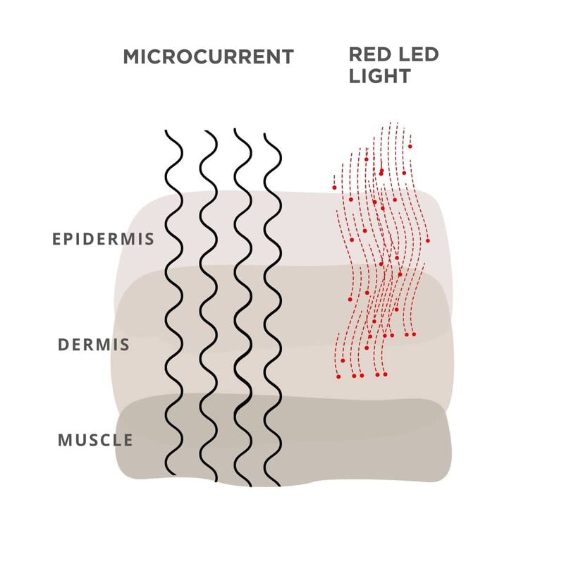 solaris laboratories ny level up microcurrent + red led face & neck massager