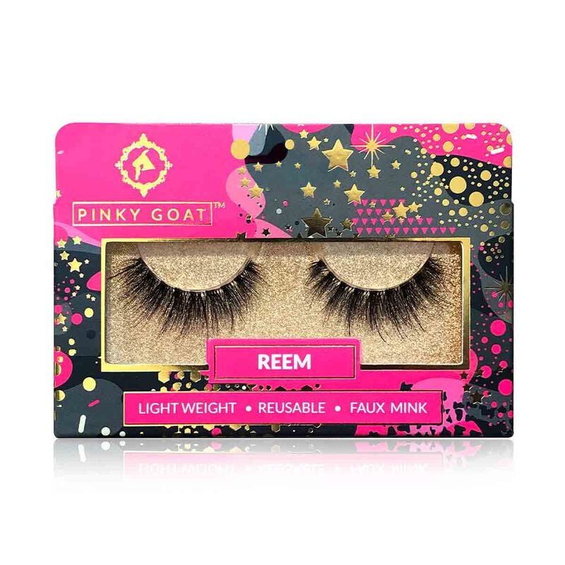 pinky goat reem vegan faux mink lashes