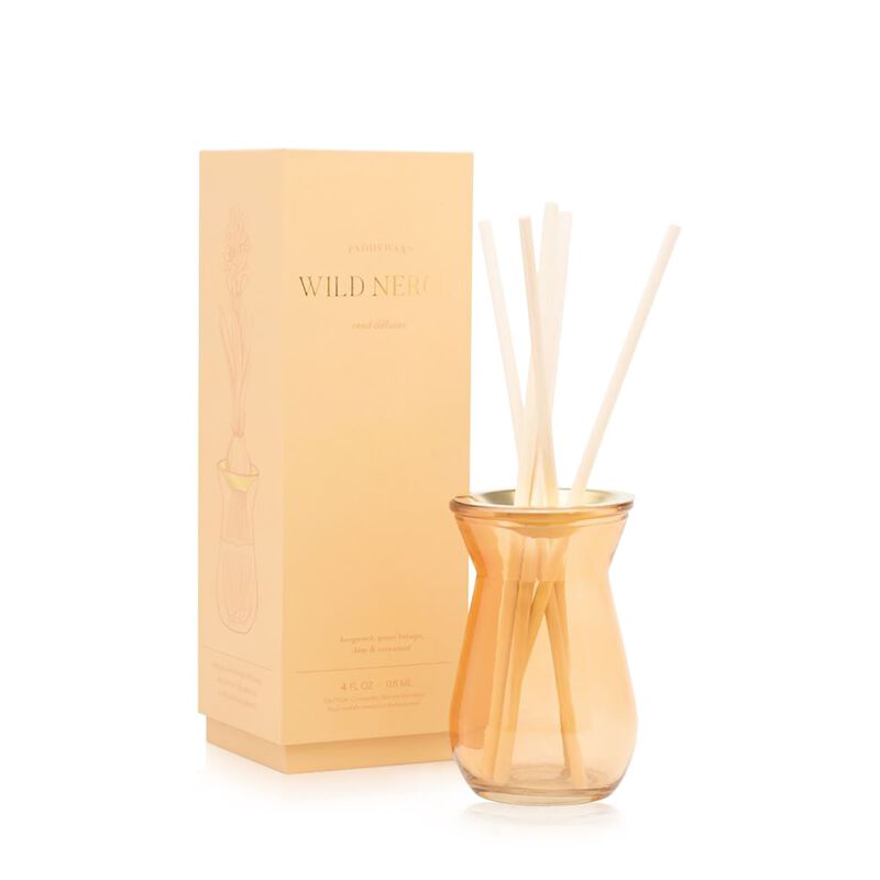 paddywax flora bulb orange glass diffuser wild neroli