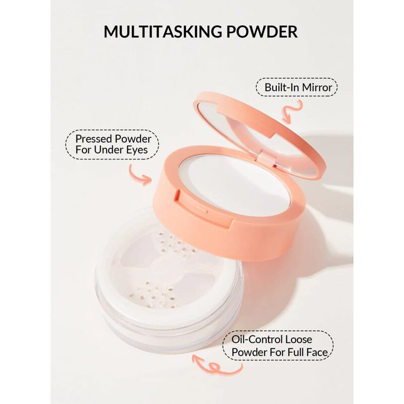 sheglam sheglam instaready face & under eye setting powder duo translucent
