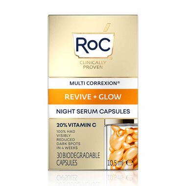 faces multi correxion revive   glow vitamin c night serum 30 capsules