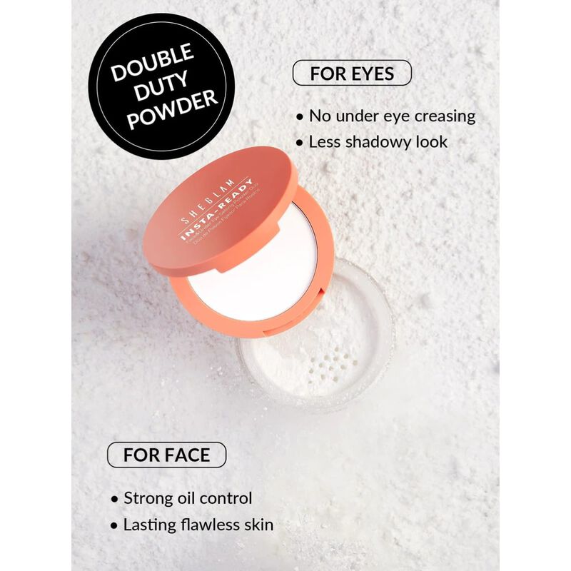 sheglam sheglam instaready face & under eye setting powder duo translucent