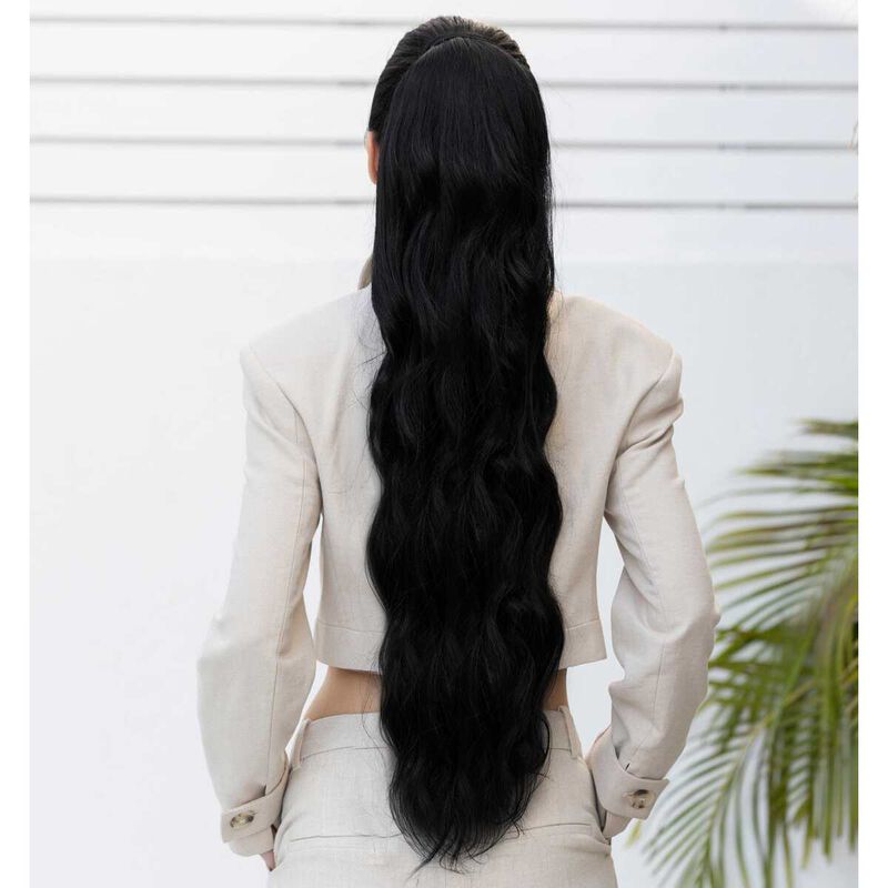 يومي بيوتي ذيل الحصان لون البني الغامق موكا