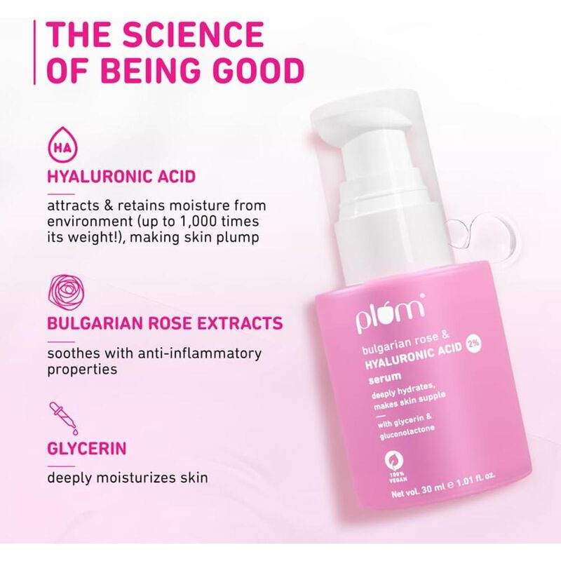plum bulgarian rose & 2% hyaluronic acid serum