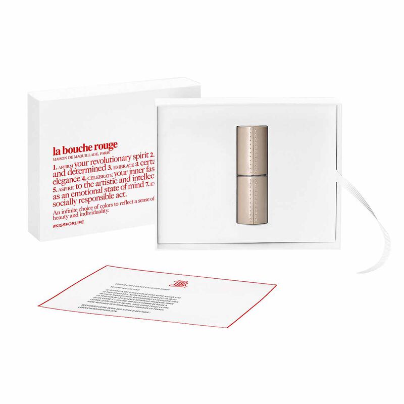 لا بوش روج، باريس علبة أحمر الشفاه من الجلد الفاخر وقابلة لإعادة الملء