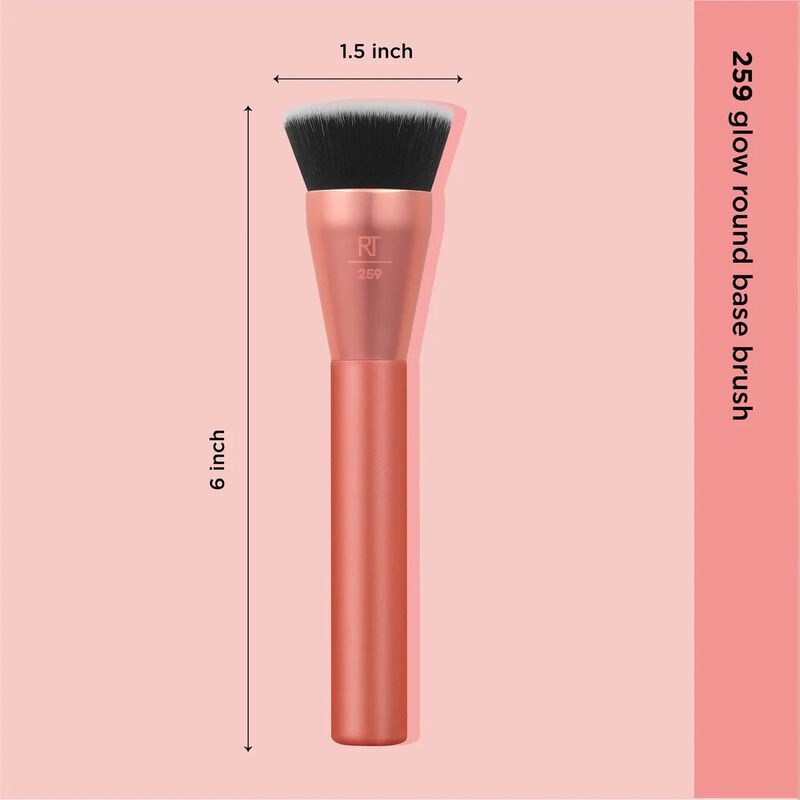 real techniques glow round base makeup brush