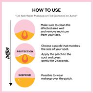 faces لصقات شفافة رفيعة جدًا للحبوب بتقنية الهيدروكولويد