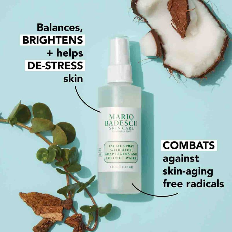 mario badescu facial spray with aloe, adaptogens and coconut