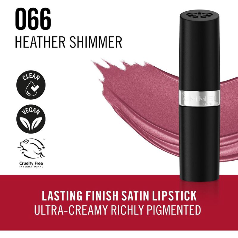 rimmel lasting finish lipstick  066 heather shimmer