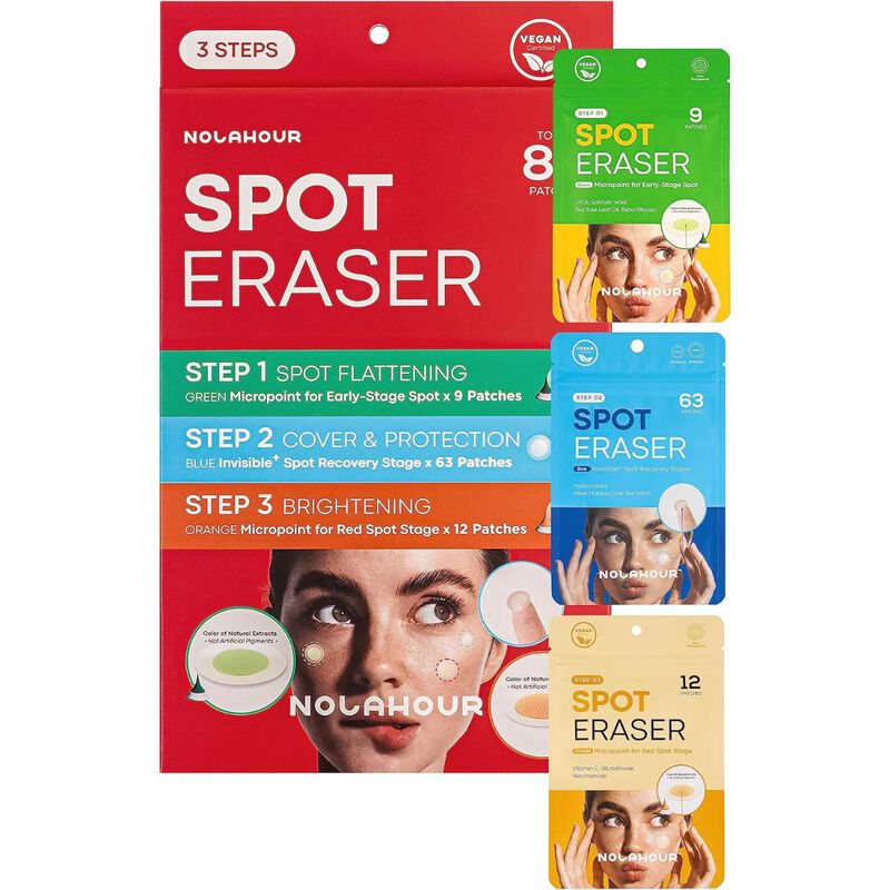 nolahour spot eraser 3step acne care soothing, clearing, brightening