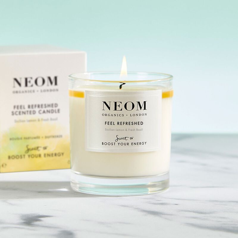 neom organics scented candle 1 wick feel refreshed