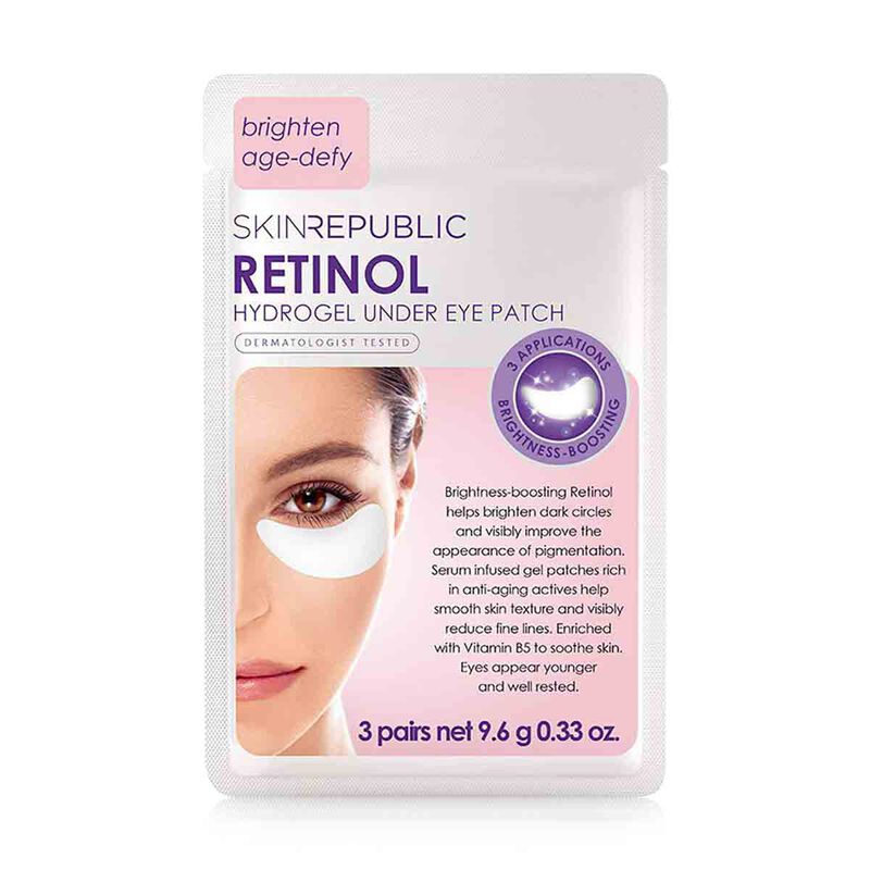 skin republic لصقات العين بالريتينول هايدروجيل 3 لصقات قناع أسفل العينين الهلامي