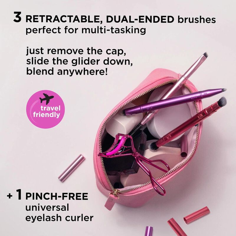 real techniques double time brush + lash kit