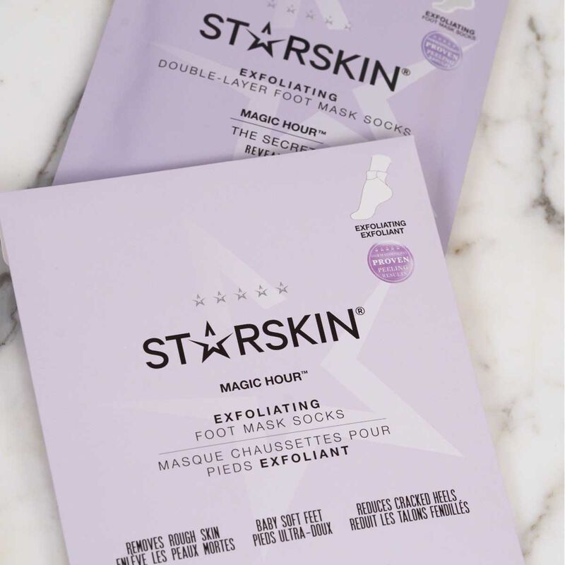 starskin magic hour exfoliating foot mask socks
