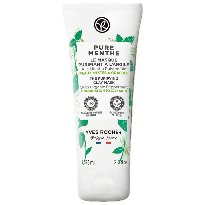 yves rocher pure menthe the purifying clay mask 75ml