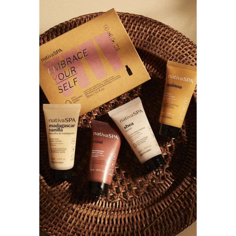 o boticario nativa spa starter body lotion set