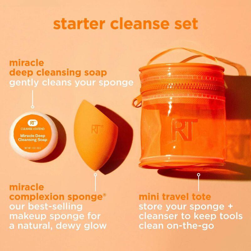 real techniques miracle blend + cleanse set