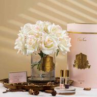 معطر جو باقات الورد الكبيرة بلش في صندوق وردي مع شارة ذهبية faces معطر جو باقات الورد الكبيرة بلش في صندوق وردي مع شارة ذهبية