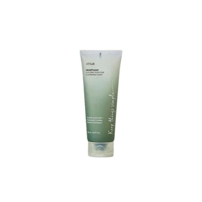 anua heartleaf succinic moisture cleansing foam