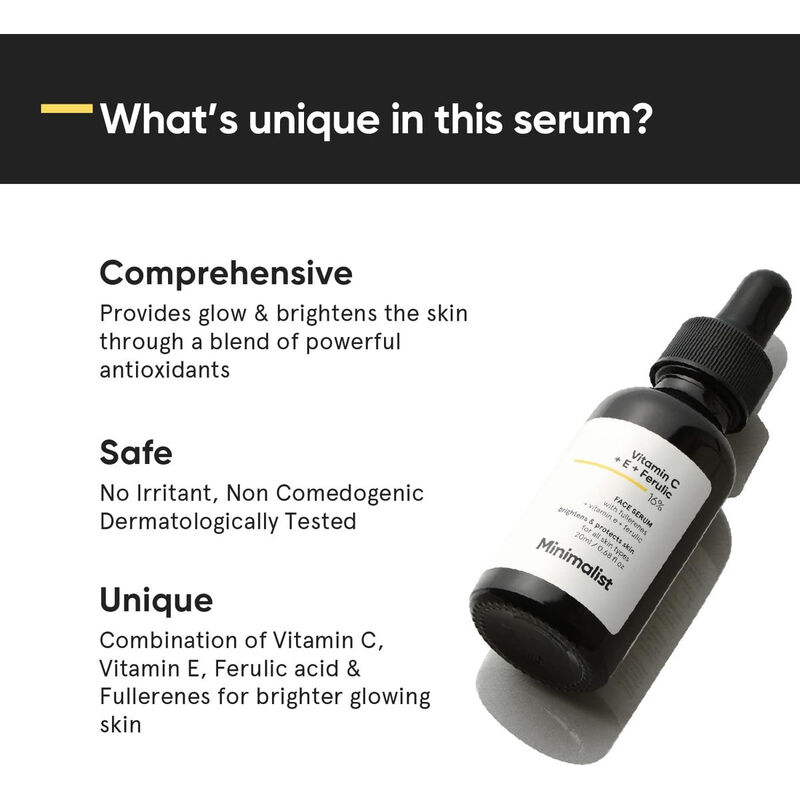منيماليست سيروم للبشرة فيتامين سي و إي و إف 16٪