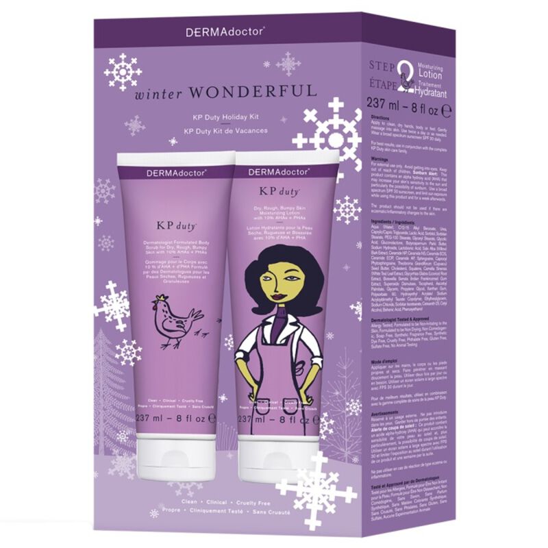 dermadoctor winter wonderful kp duty body scrub and lotion kit