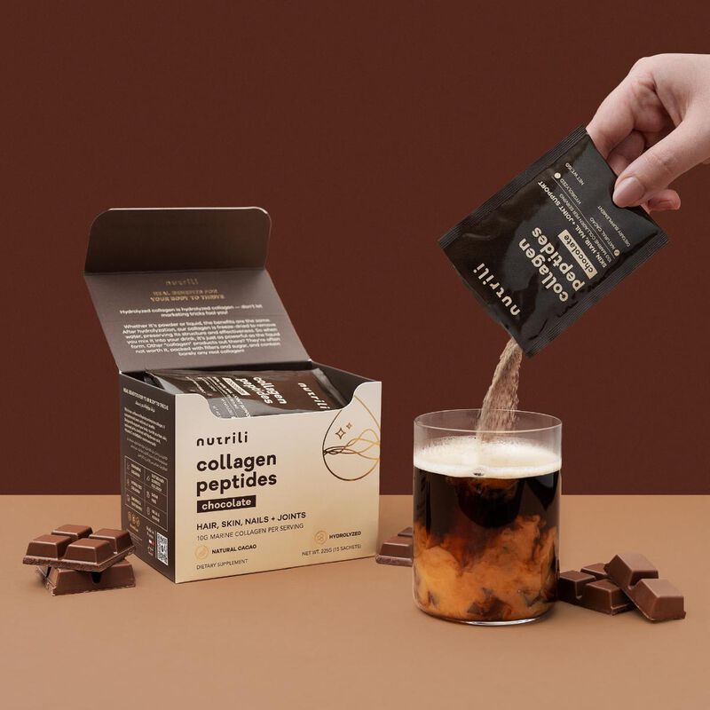 nutrili marine collagen peptides  chocolate
