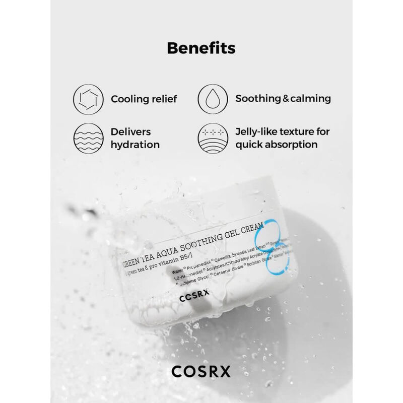 كوسركس كريم جل هايدريوم جرين تي أكوا المهدئ