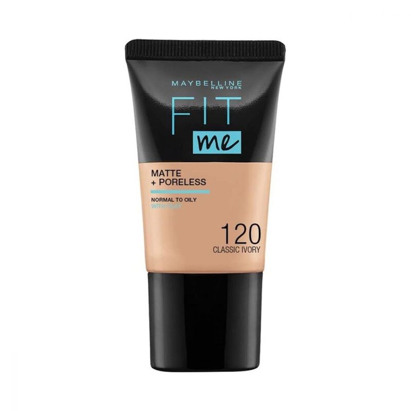 مايبيلين نيويورك كريم أساس فيت مي غير لامع  بدون مسام مع عامل حماية من الشمس  115