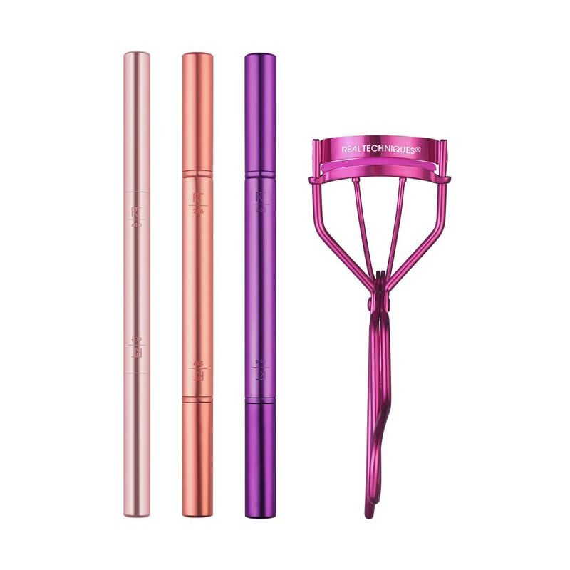 real techniques double time brush + lash kit