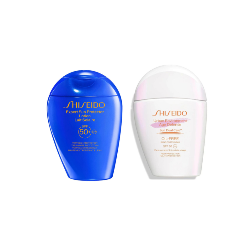 shiseido expert sun protector lotion spf50+ 150ml x urban environment age defense oil free spf30