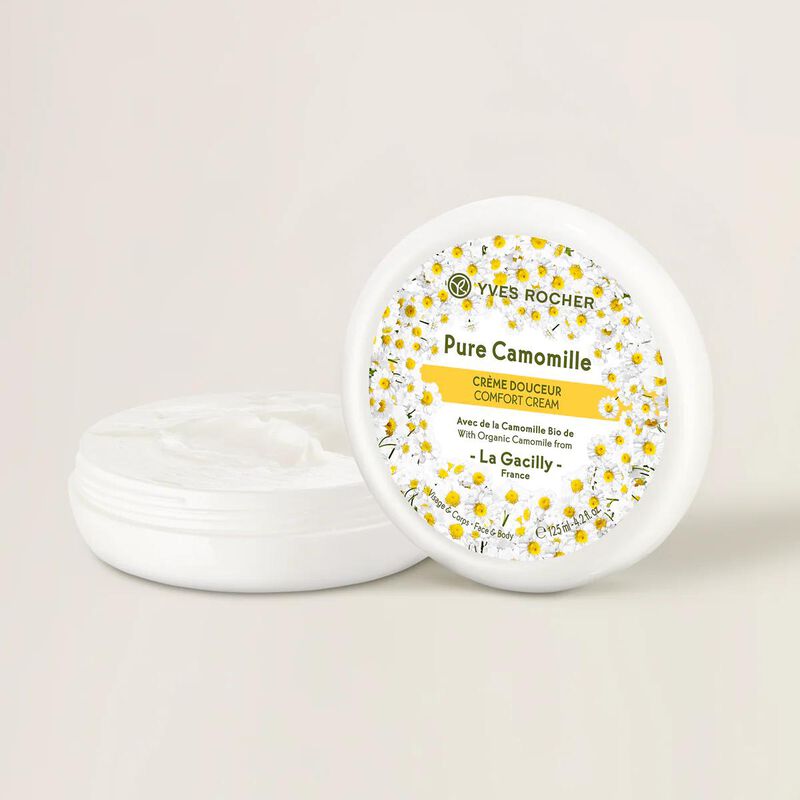 yves rocher pure camomille face & body comfort cream 125ml jar