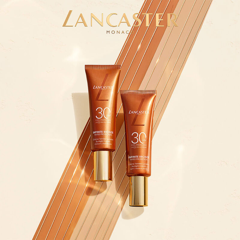 lancaster infinite bronze tinted protection sunlight cream spf30