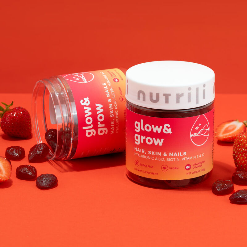 nutrili glow and grow sugar free gummies supplement