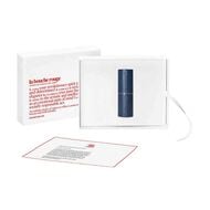 The Navy Blue Fine Leather Lipstick Case faces the navy blue fine leather lipstick case