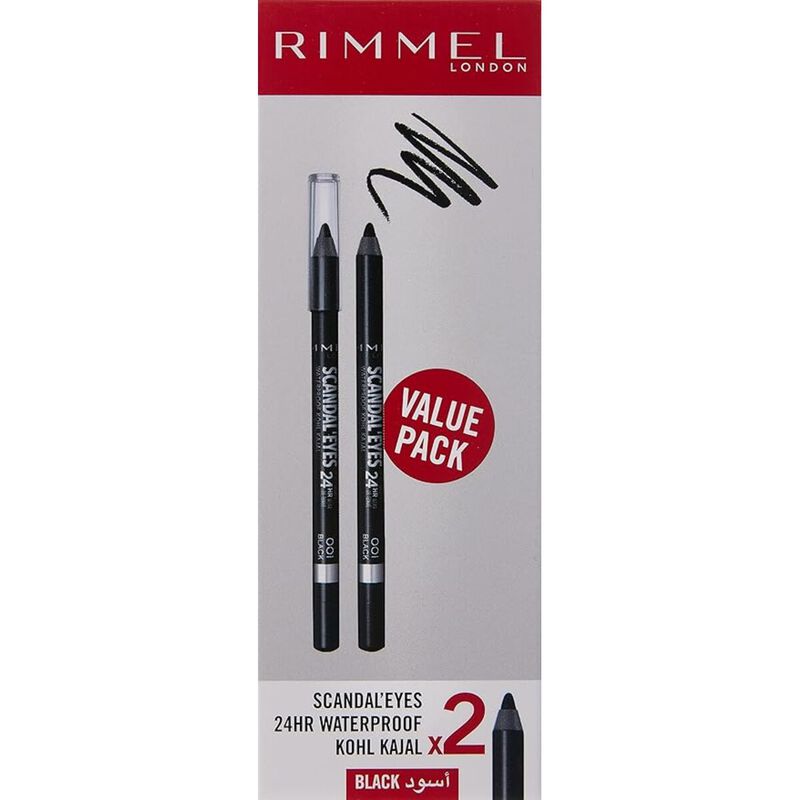 rimmel scandaleyes wp kohl black dual pack