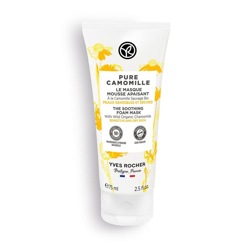 yves rocher soothing foam mask with organic chamomile