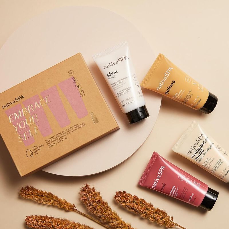 o boticario nativa spa starter body lotion set