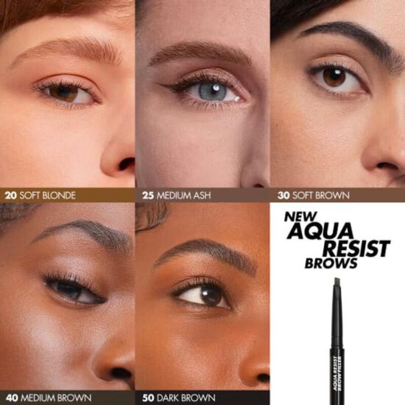 make up for ever aqua resist brow filler  20