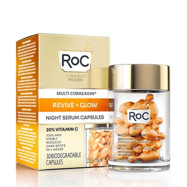 faces multi correxion revive   glow vitamin c night serum 30 capsules