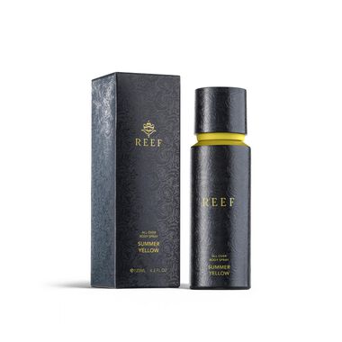 Summer Yellow Body Spray faces summer yellow body spray