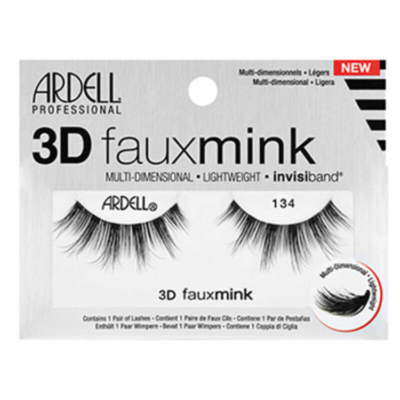 ارديل رموش صناعية قصيرة للنساء من فرو المنك الصناعي ثلاثي الأبعاد باللون الأسود 60 قطعة