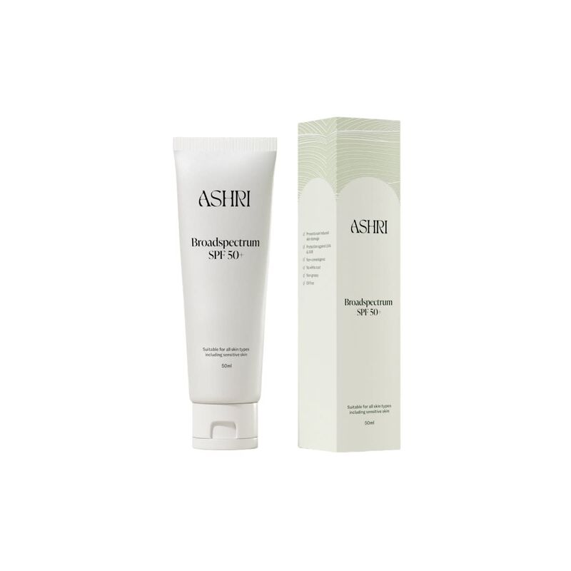 ashri skin broadspectrum sunscreen spf50+