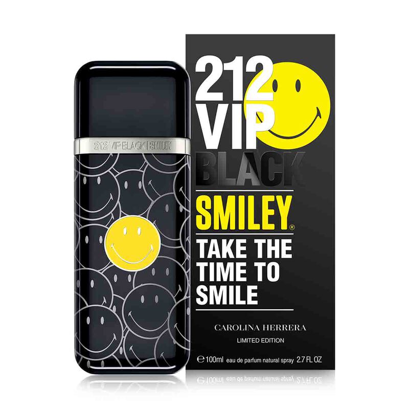 carolina herrera 212 vip black smiley eau de parfum 100ml
