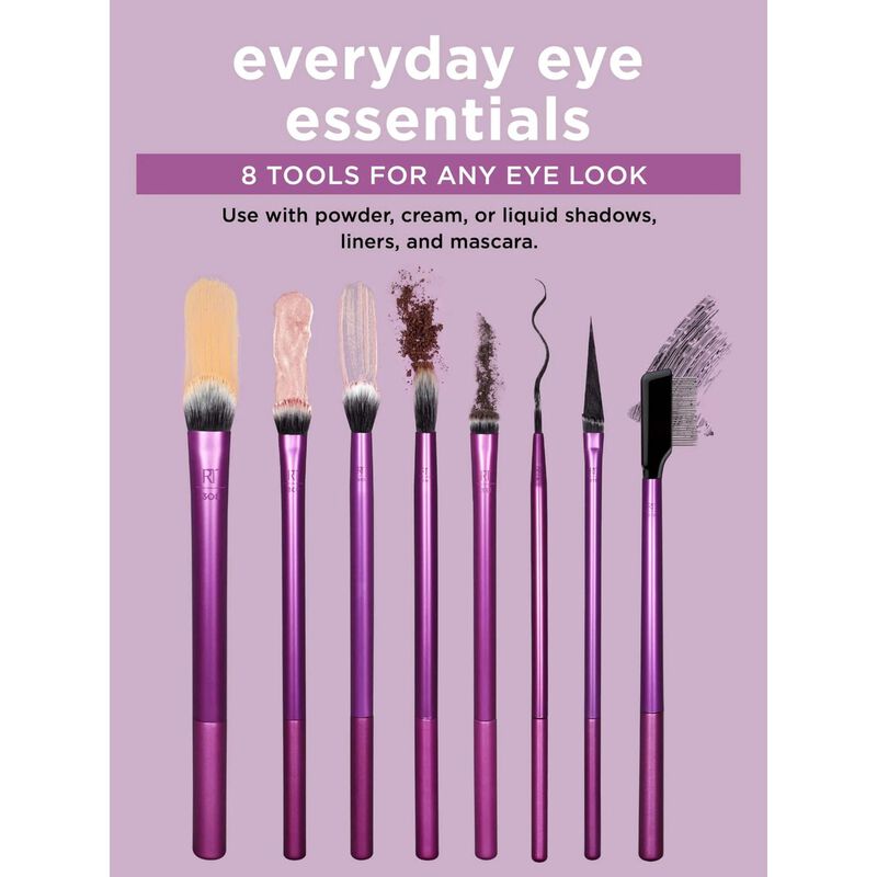 real techniques everyday eye essentials makeup brush kit