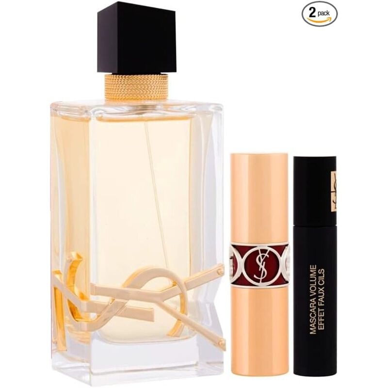 إيف سان لوران مجموعة هدايا libre eau de parfum 90ml وأحمر شفاه وماسكارا