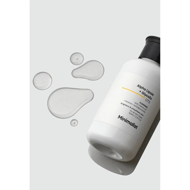 minimalist alpha lipoic and glycolic 7% cleanser
