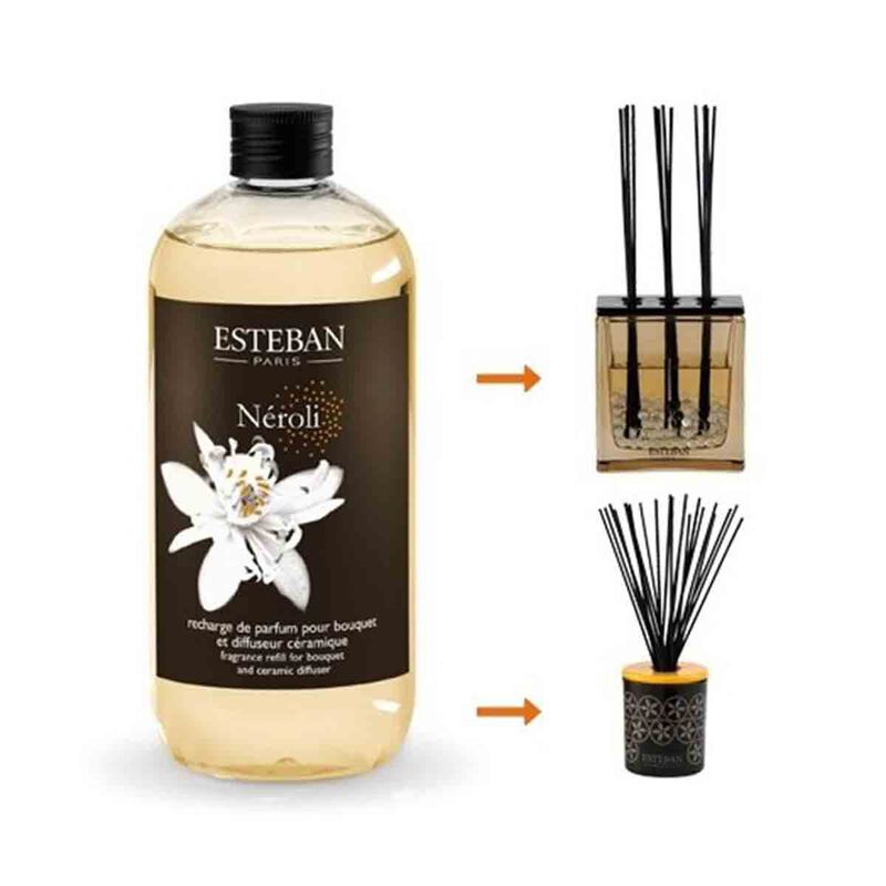 استيبان باريس عبوة إعادة تعبئة عطر برائحة النيرولي لباقة العيدان و السيراميك 500مل